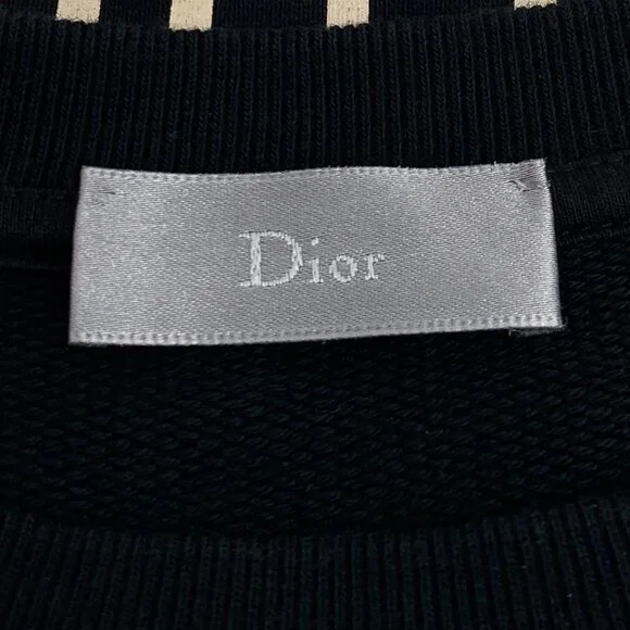 Christian Dior Atelier Black Cotton Long-Sleeve Round-Neck Logo Sweatshirt XS Ma